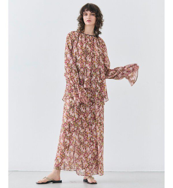 BEIGE,「【洗える】BORONIA / フラワーシフォンブラウス」|シャツ・ブラウス|