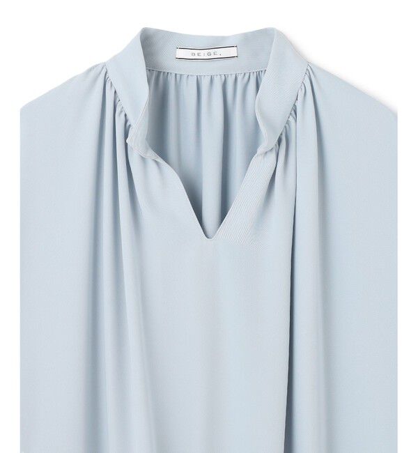 BEIGE,「【WEB限定・洗える】CELOSIA / スキッパーブラウス」|シャツ・ブラウス|