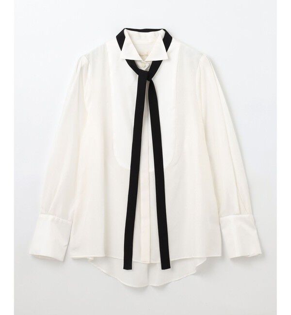 Grace Class「シルクコンビドレスシャツ」|シャツ・ブラウス|