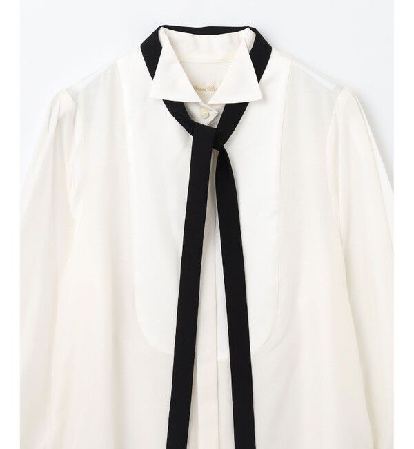 Grace Class「シルクコンビドレスシャツ」|シャツ・ブラウス|