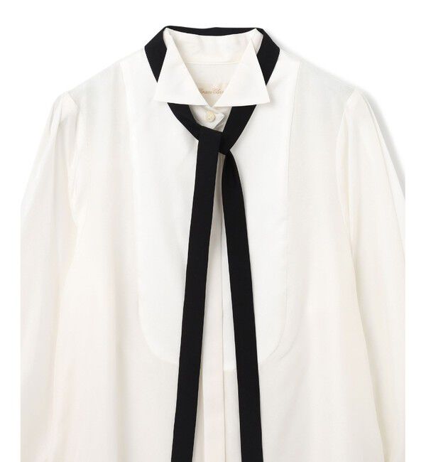 Grace Class「シルクコンビドレスシャツ」|シャツ・ブラウス|