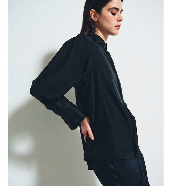 Grace Class「シルクコンビドレスシャツ」|シャツ・ブラウス|