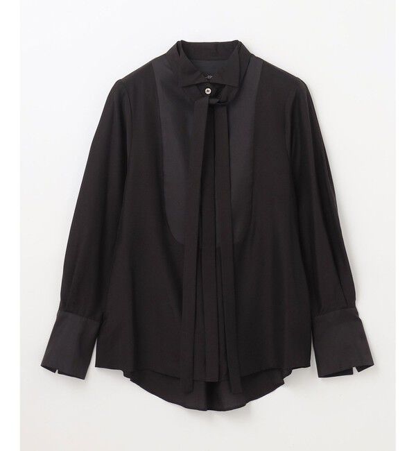 Grace Class「シルクコンビドレスシャツ」|シャツ・ブラウス|