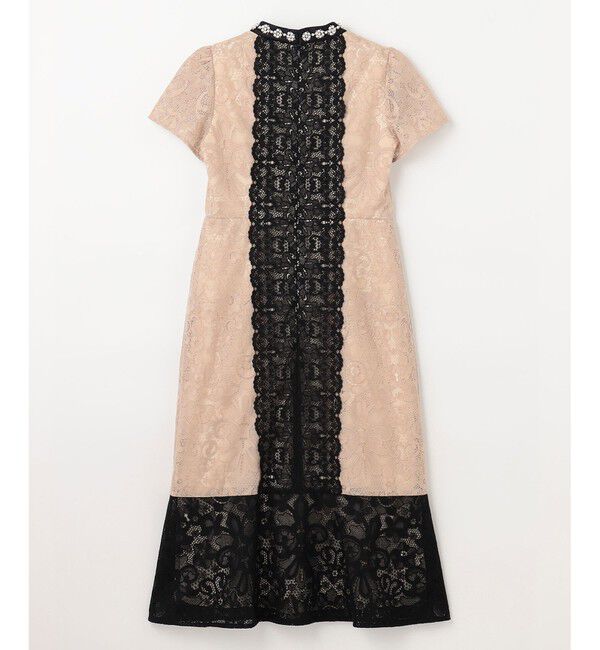 GRACE CONTINENTAL「ビジュー衿レースドレス」|ドレス|