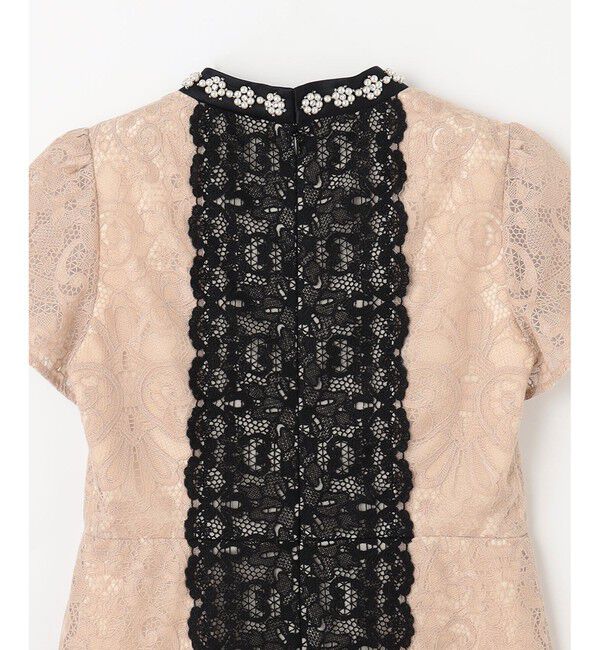 GRACE CONTINENTAL「ビジュー衿レースドレス」|ドレス|