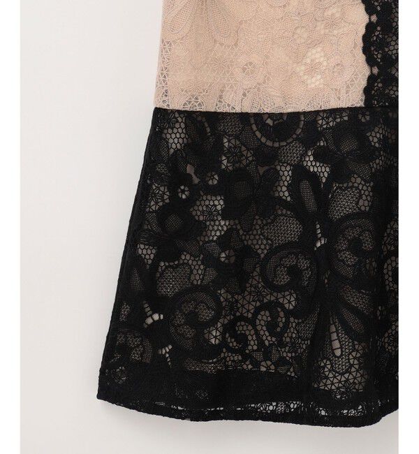 GRACE CONTINENTAL「ビジュー衿レースドレス」|ドレス|