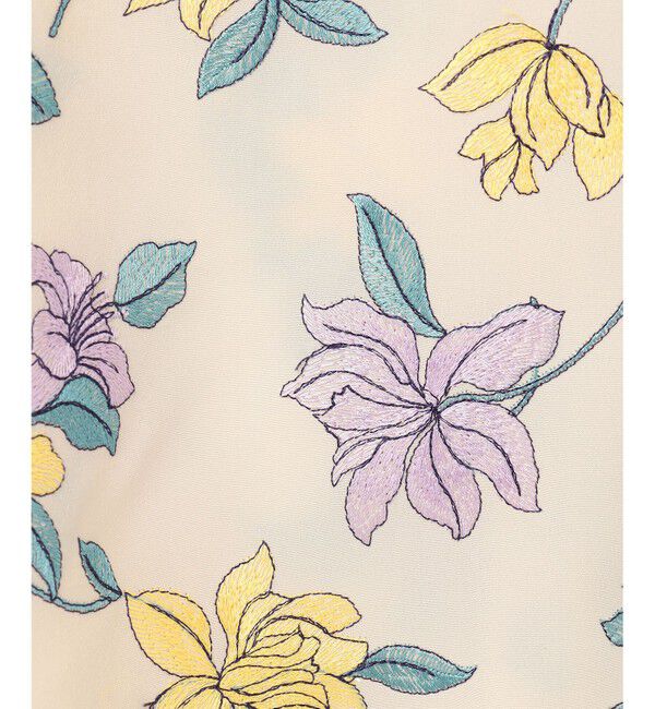 GRACE CONTINENTAL「フラワー刺繍ショートトップ」|シャツ・ブラウス|