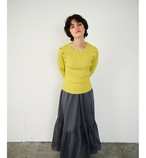 Diagram「メタル釦リブニットトップ」|ニット・セーター|