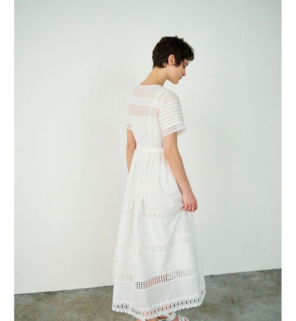 Diagram「レース切替フレアワンピース」|ワンピース|