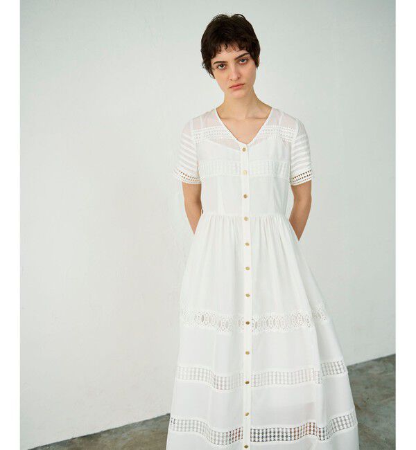 Diagram「レース切替フレアワンピース」|ワンピース|