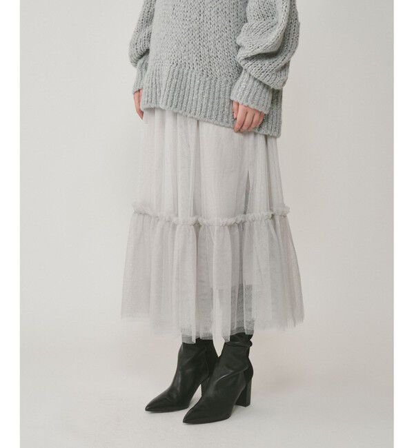 Diagram「ラメチュールギャザースカート」|スカート|ホワイト