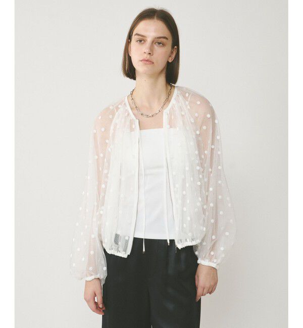  「チュールノーカラーブルゾン」|ブルゾン・スタジャン|