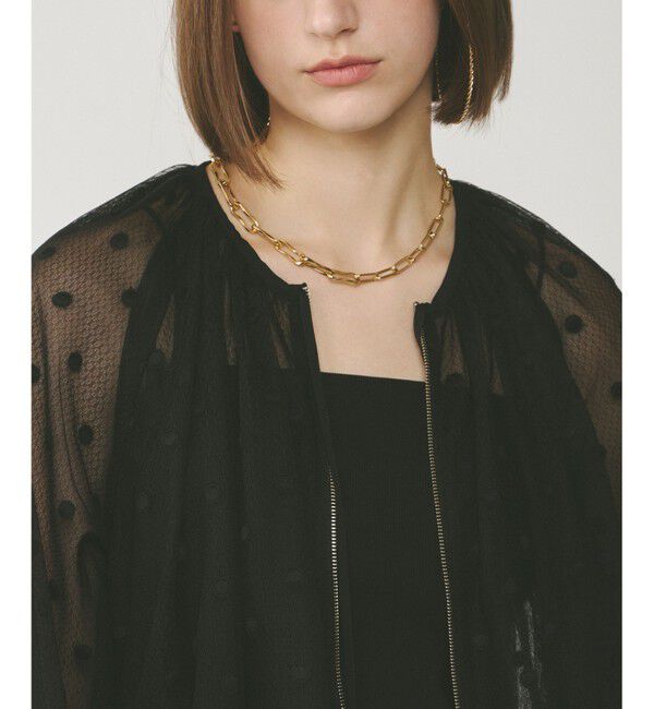  「チュールノーカラーブルゾン」|ブルゾン・スタジャン|