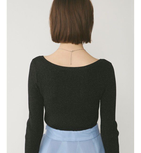  「ハイゲージラメニットトップ」|ニット・セーター|