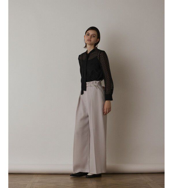  「ドットオパールタイ付ブラウス」|シャツ・ブラウス|