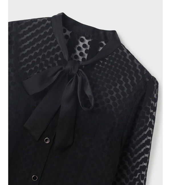  「ドットオパールタイ付ブラウス」|シャツ・ブラウス|