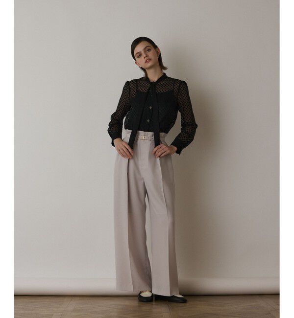  「ドットオパールタイ付ブラウス」|シャツ・ブラウス|