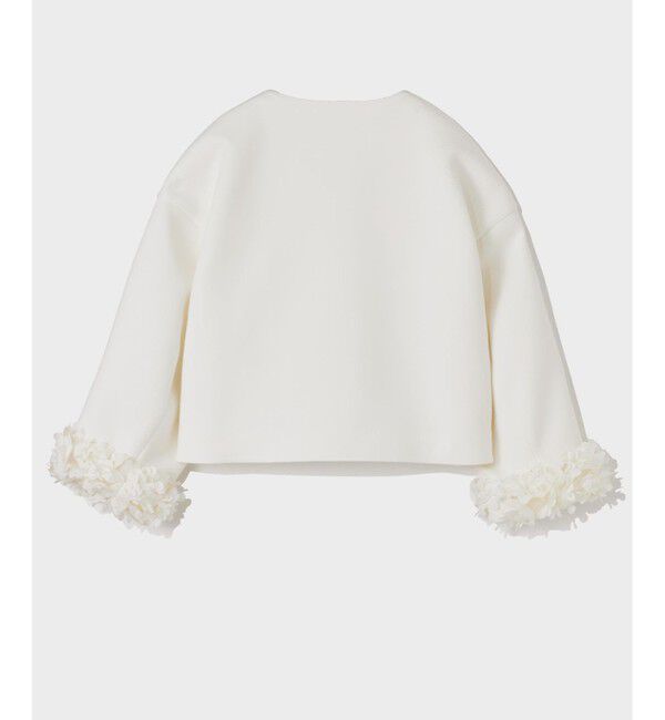  「フラワーチュール切替ジャケット」|ノーカラージャケット|