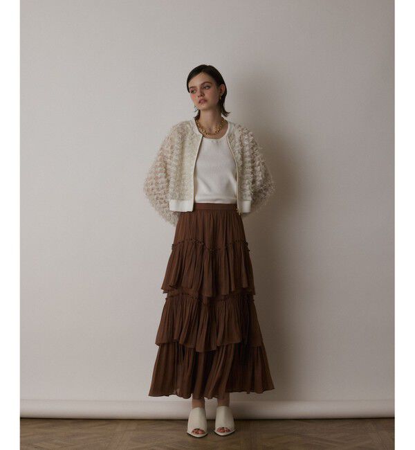  「フリンジニットzipカーディガン」|ニット・セーター|