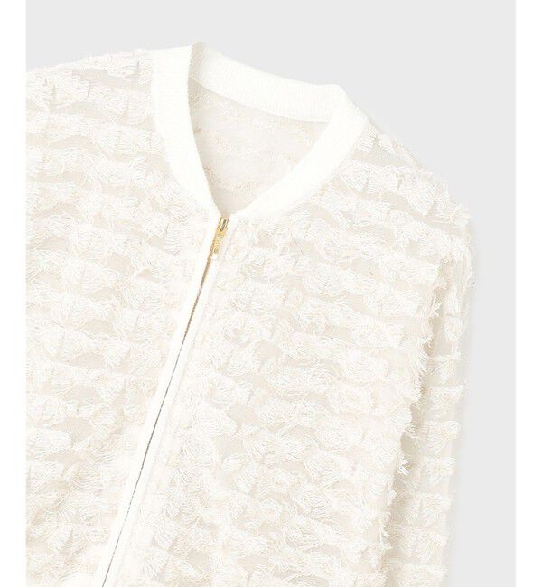  「フリンジニットzipカーディガン」|ニット・セーター|