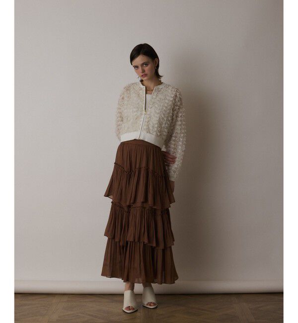  「フリンジニットzipカーディガン」|ニット・セーター|