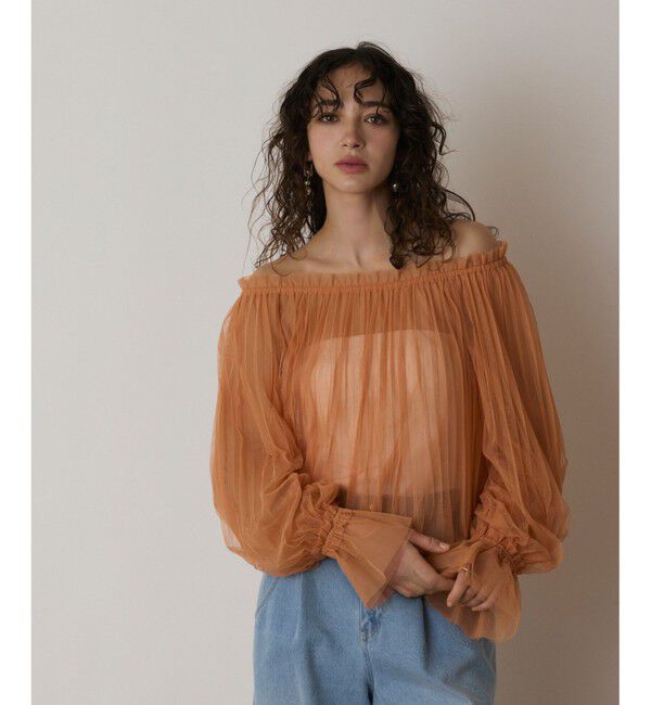  「チュールプリーツトップ」|シャツ・ブラウス|
