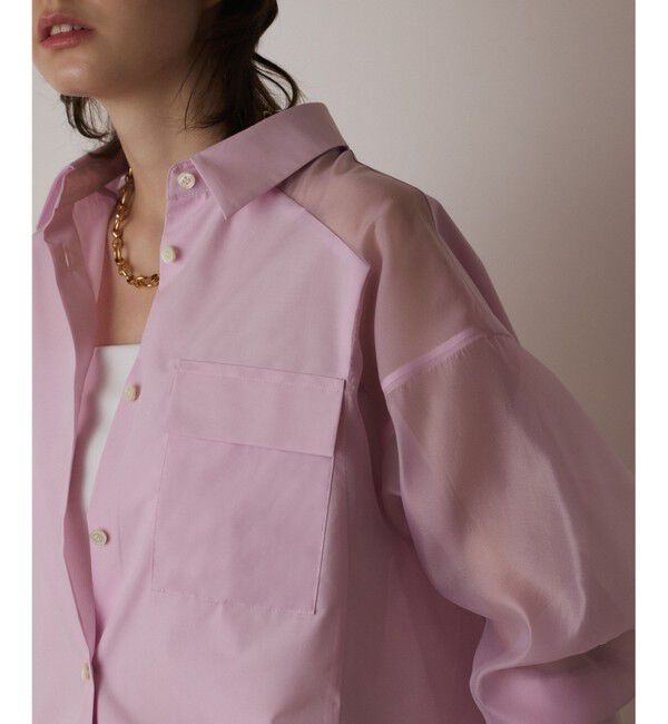 「シアーコンビオーバーシャツ」|シャツ・ブラウス|