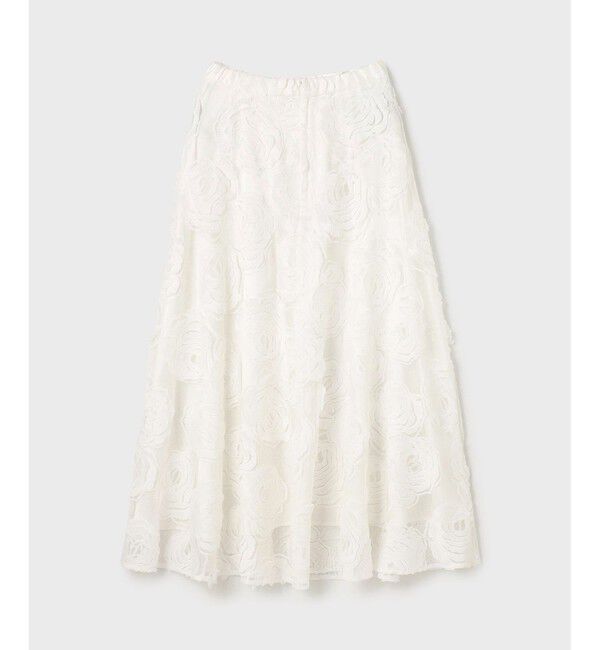 GRACE CONTINENTAL「ローズ刺繍フレアスカート」|スカート|