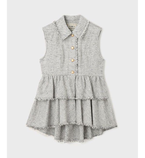 GRACE CONTINENTAL「ツイードフリンジジレ」|シャツ・ブラウス|