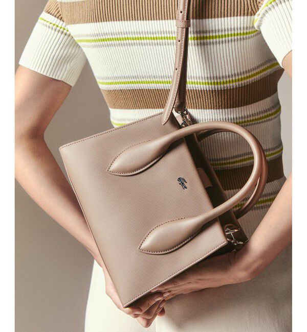 LACOSTE「デイリーシティ パース」|ショルダー・メッセンジャー|ベージュ