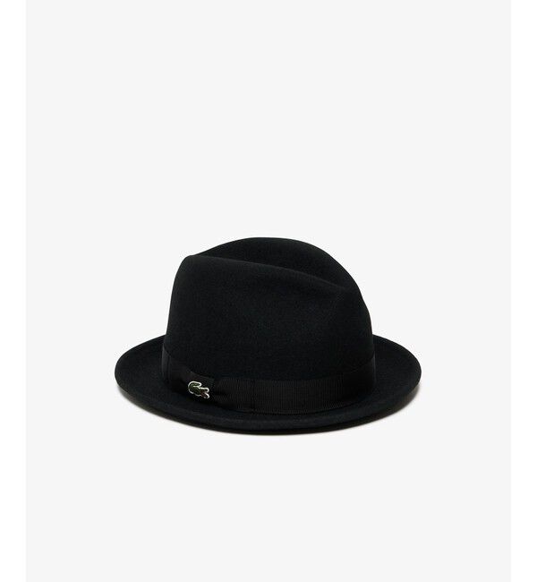 LACOSTE「ウールフェルト中折れハット」|ハット|ブラック