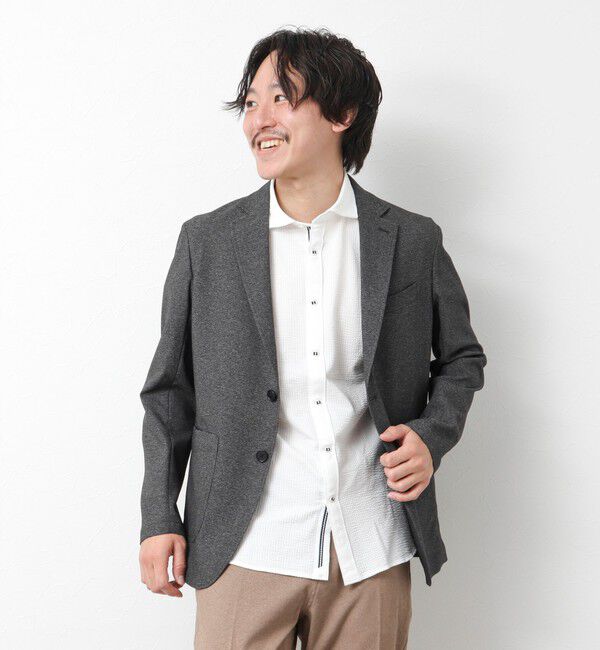 NOLLEY'S goodman「《ビジカジ対応》ハイゲージ サッカーストライプパラシュート半袖シャツ 25SS」|シャツ・ブラウス|