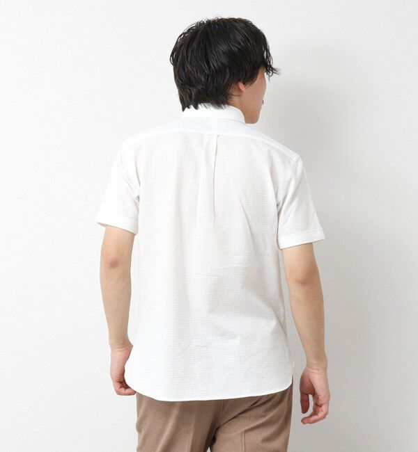 NOLLEY'S goodman「《ビジカジ対応》ハイゲージ サッカーストライプパラシュート半袖シャツ 25SS」|シャツ・ブラウス|