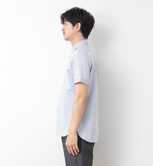 NOLLEY'S goodman「《ビジカジ対応》ハイゲージ サッカーストライプパラシュート半袖シャツ 25SS」|シャツ・ブラウス|