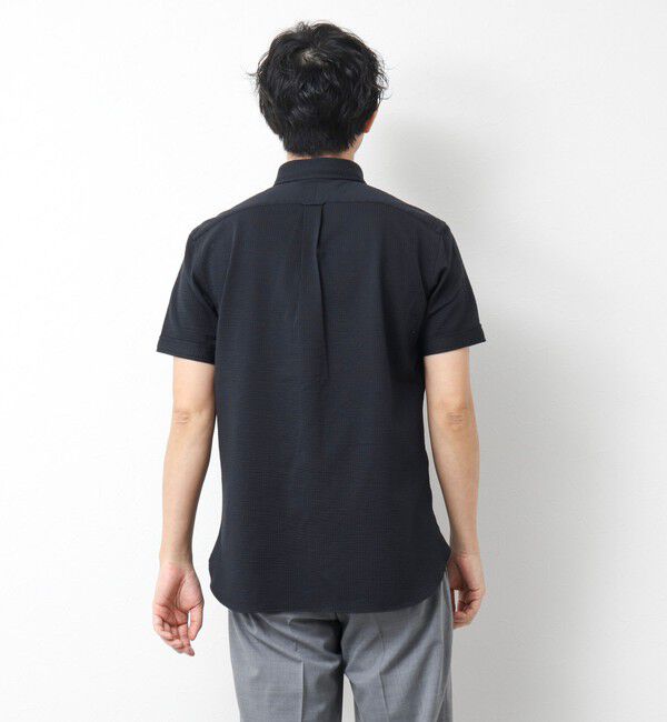 NOLLEY'S goodman「《ビジカジ対応》ハイゲージ サッカーストライプパラシュート半袖シャツ 25SS」|シャツ・ブラウス|