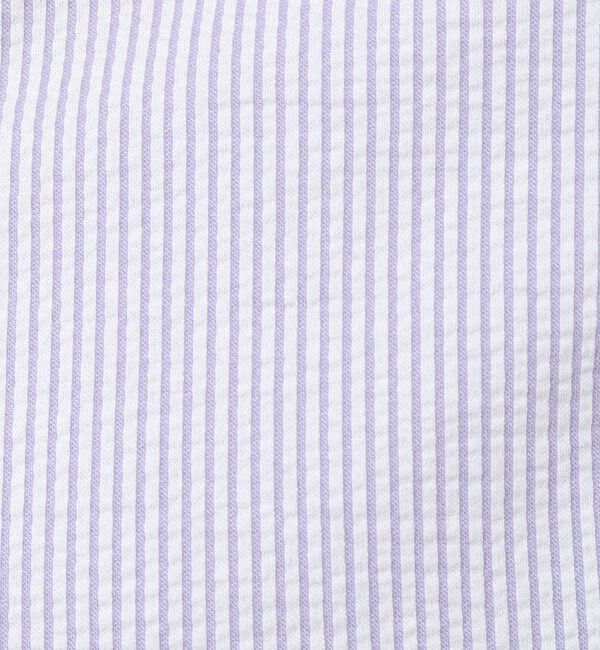 NOLLEY'S goodman「《ビジカジ対応》ハイゲージ サッカーストライプパラシュート半袖シャツ 25SS」|シャツ・ブラウス|