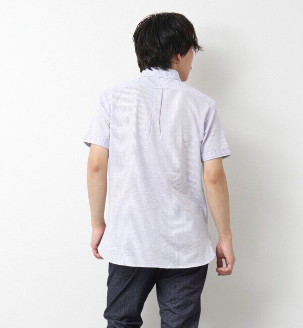 NOLLEY'S goodman「《ビジカジ対応》ハイゲージ サッカーストライプパラシュート半袖シャツ 25SS」|シャツ・ブラウス|