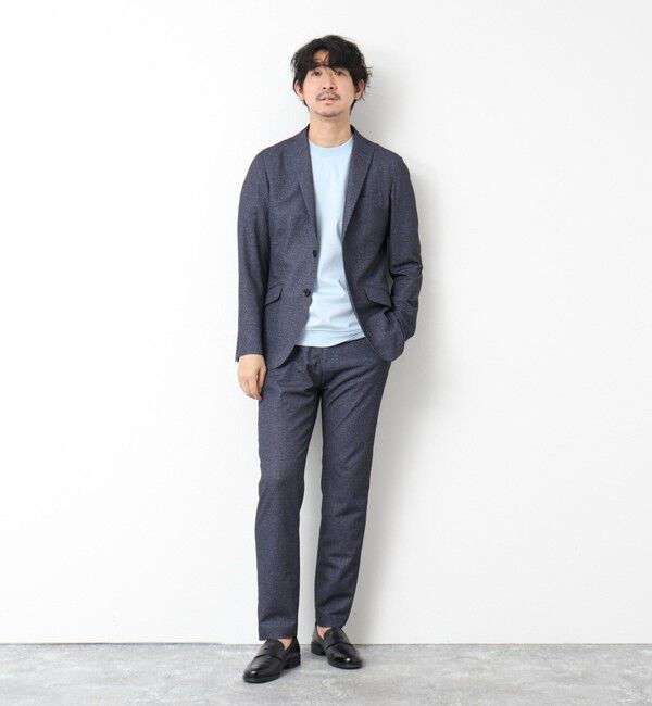 NOLLEY'S goodman「《ビジカジ/セットアップ対応》ドットサッカーストレッチジャケット 25SS」|テーラードジャケット|