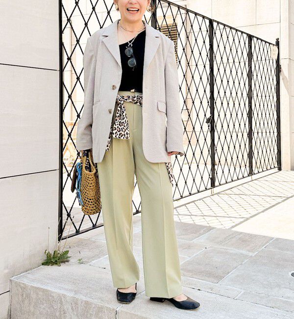 NOLLEY'S「【PR林☆別注カラーあり】ウォッシャブルツイルストレッチ愛されワイドパンツ」|その他|