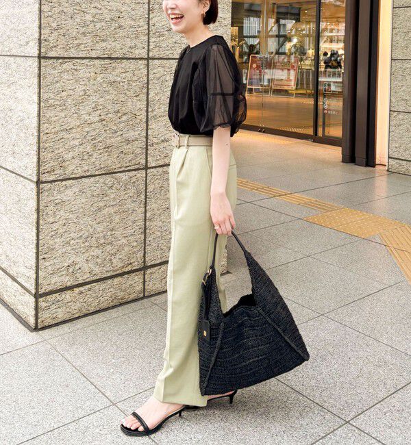 NOLLEY'S「【PR林☆別注カラーあり】ウォッシャブルツイルストレッチ愛されワイドパンツ」|その他|