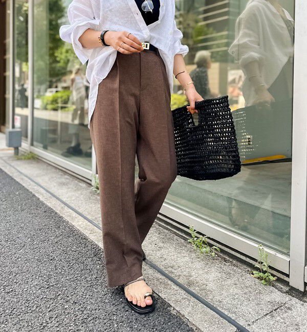 NOLLEY'S「【PR林☆別注カラーあり】ウォッシャブルツイルストレッチ愛されワイドパンツ」|その他|