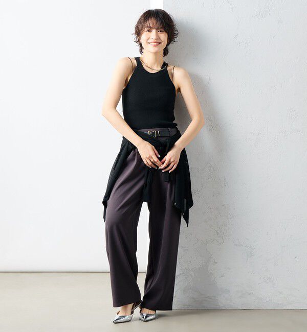 NOLLEY'S sophi「《アンサンブル対応》《手洗い可能》イタリー糸ホルターネックタンクトップ」|タンクトップ|