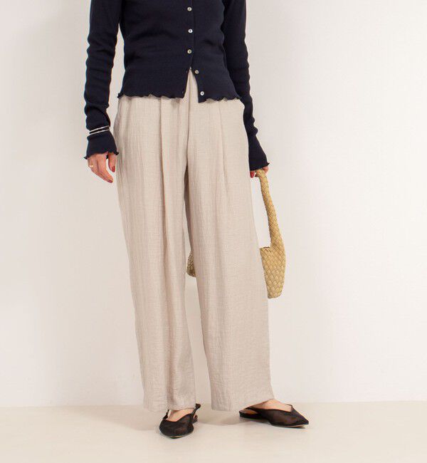 NOLLEY'S「◇【WEB限定】《セットアップ対応》ジュピターインゴムイージーワイドパンツ」|その他|ベージュ