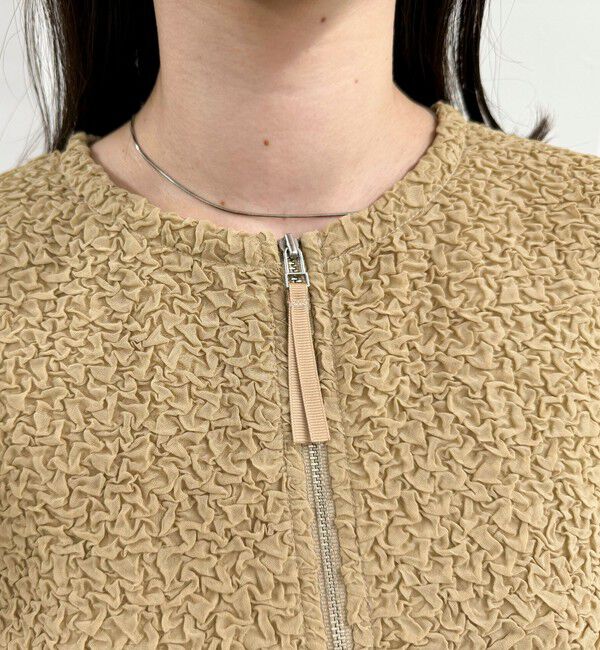 fredy emue「ポコポコZIP半袖カーディガン」|カーディガン|