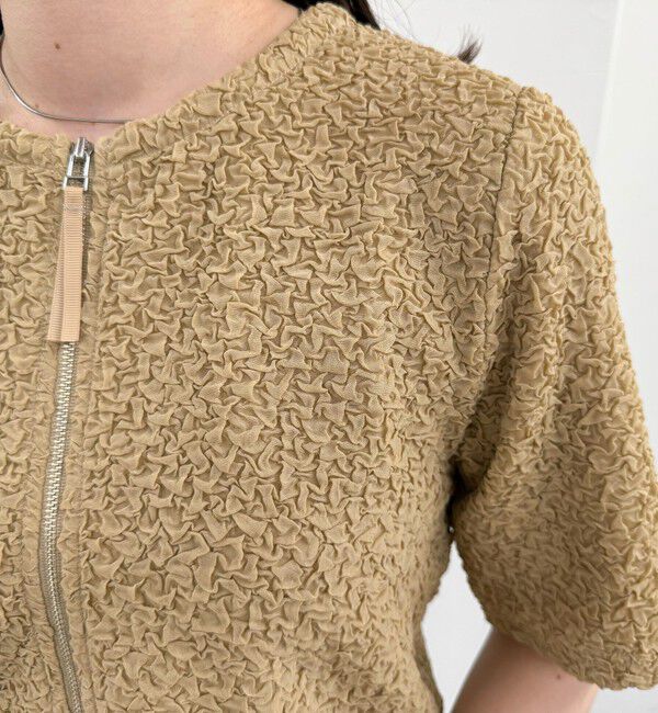 fredy emue「ポコポコZIP半袖カーディガン」|カーディガン|