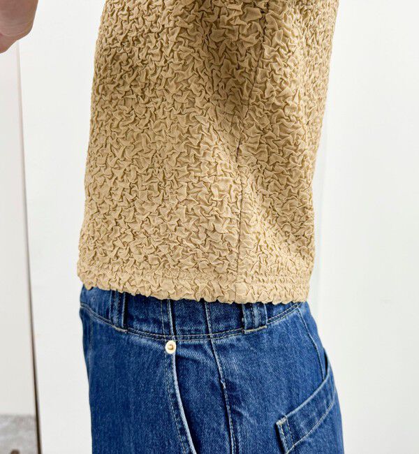 fredy emue「ポコポコZIP半袖カーディガン」|カーディガン|