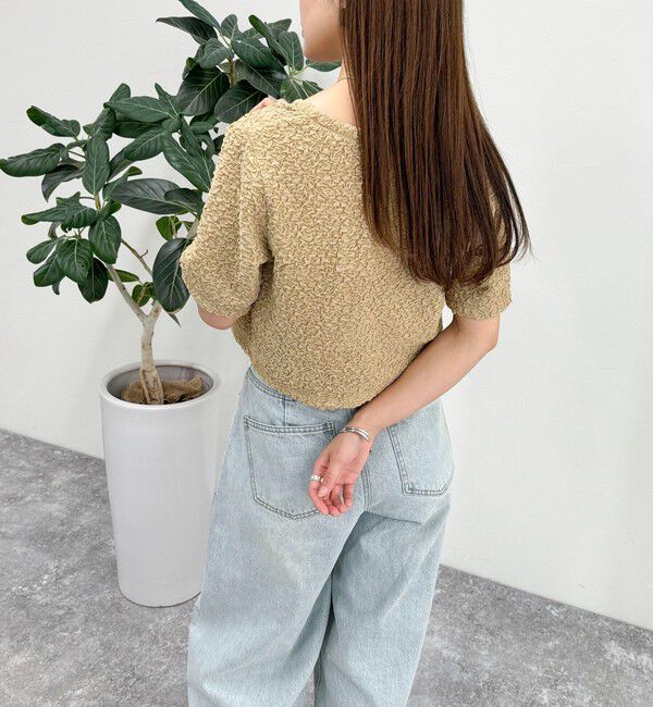 fredy emue「ポコポコZIP半袖カーディガン」|カーディガン|