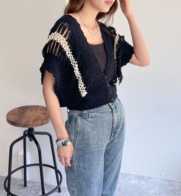 fredy emue「ハンドメイドかぎ編みビスチェ」|ニット・セーター|