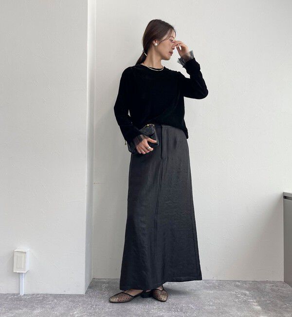 fredy emue「フロッキー袖チュールプルオーバー」|Tシャツ・カットソー|