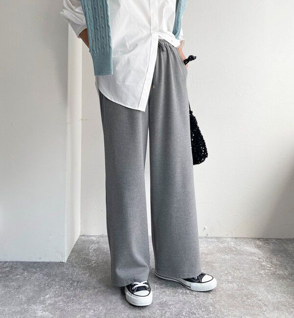 fredy emue「ソフトフランネルセミワイドパンツ」|その他|グレー